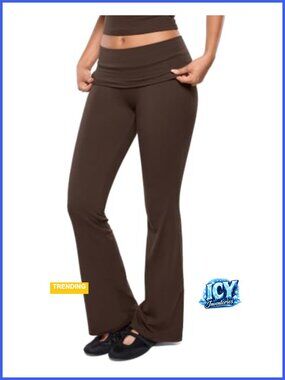 Women's Cotton Flared Leggings High Rise Pull On Yoga Lounge Pants